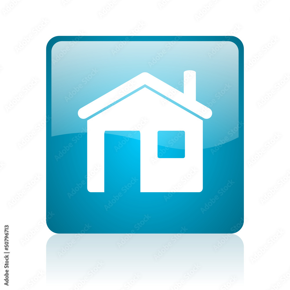 home blue square web glossy icon home blue square web glossy icon