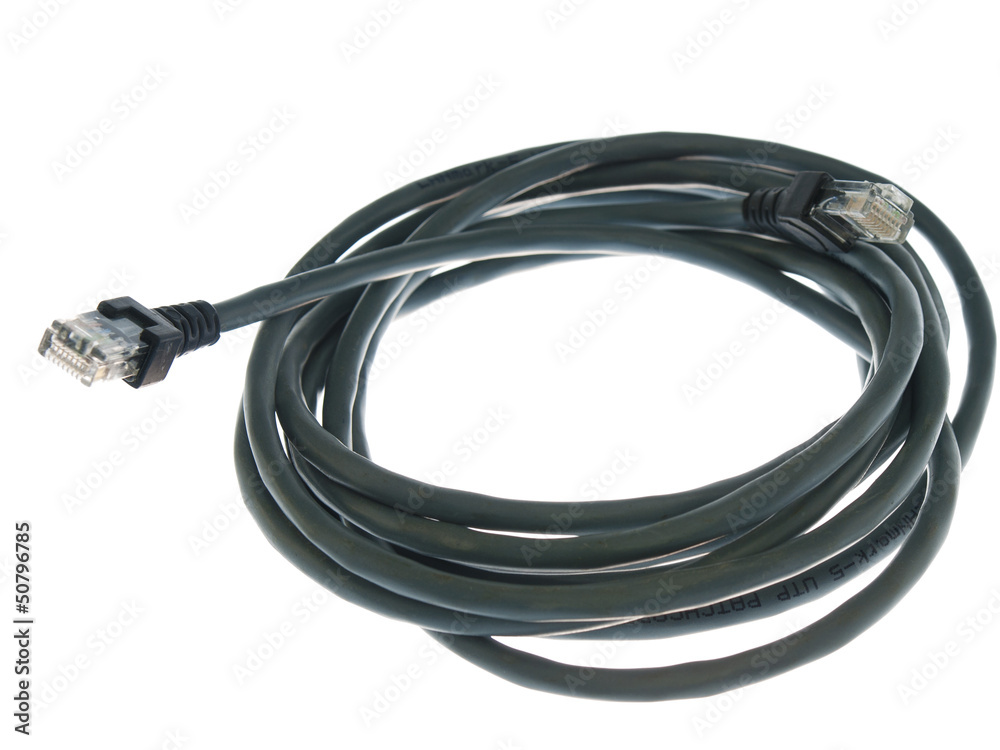 a roll utp cable on a white background a roll utp cable on a white background