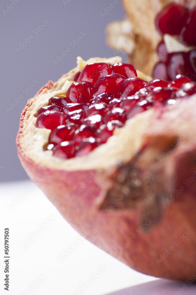 half pomegranate half pomegranate