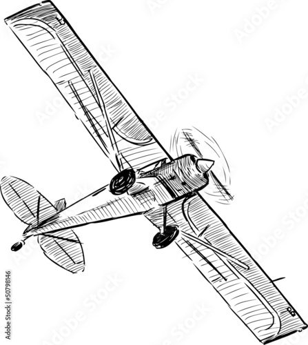 old flying airplane