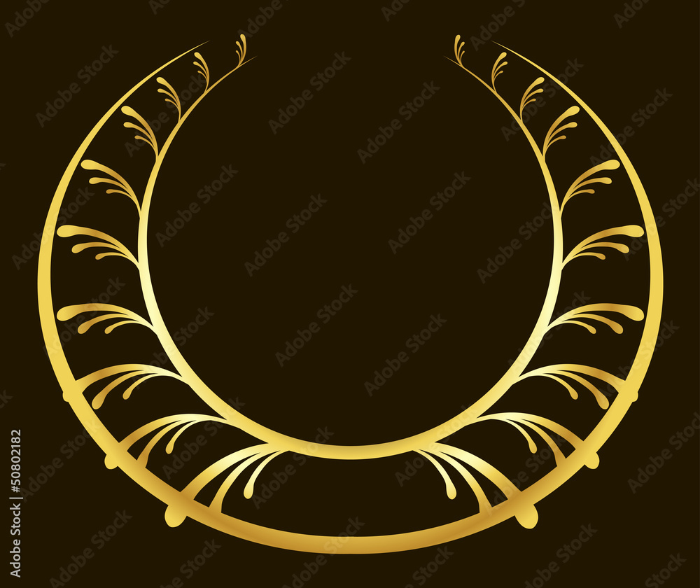 gold laurel wreath. vector illustration Stock Vector | Adobe Stock