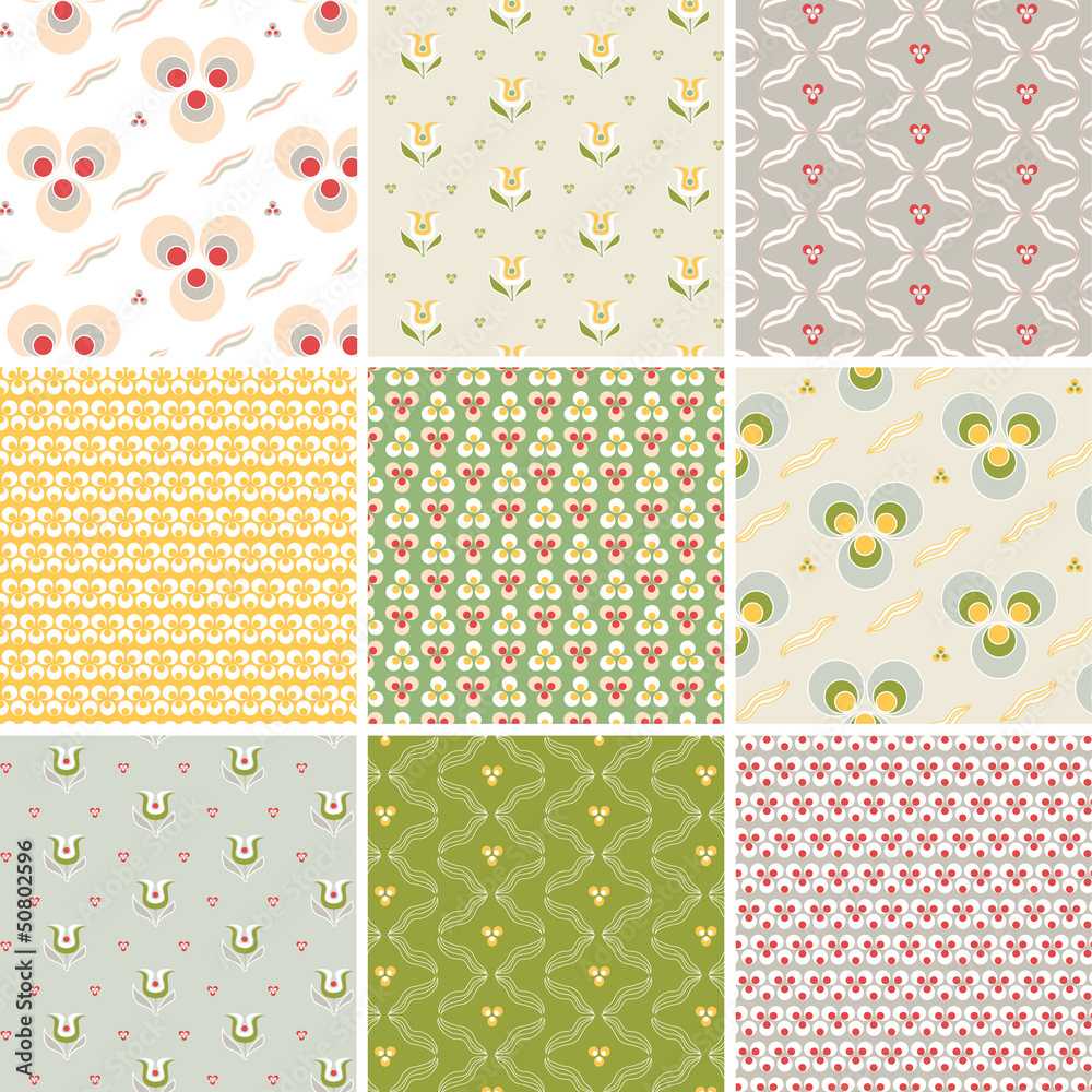 Seamless Pattern with Floral Texture Seamless Pattern with Floral Texture