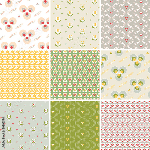 Seamless Pattern with Floral Texture
