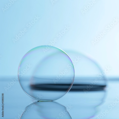 Soap bubble on the water © maros_bauer