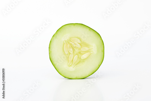 Single cucumber slice
