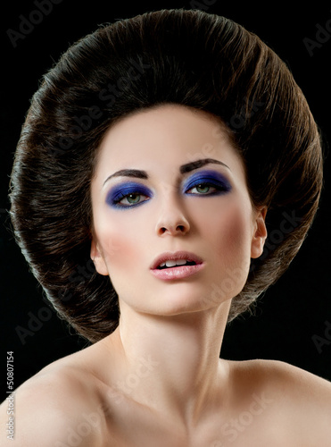 Beautiful woman with fashion hairstyle