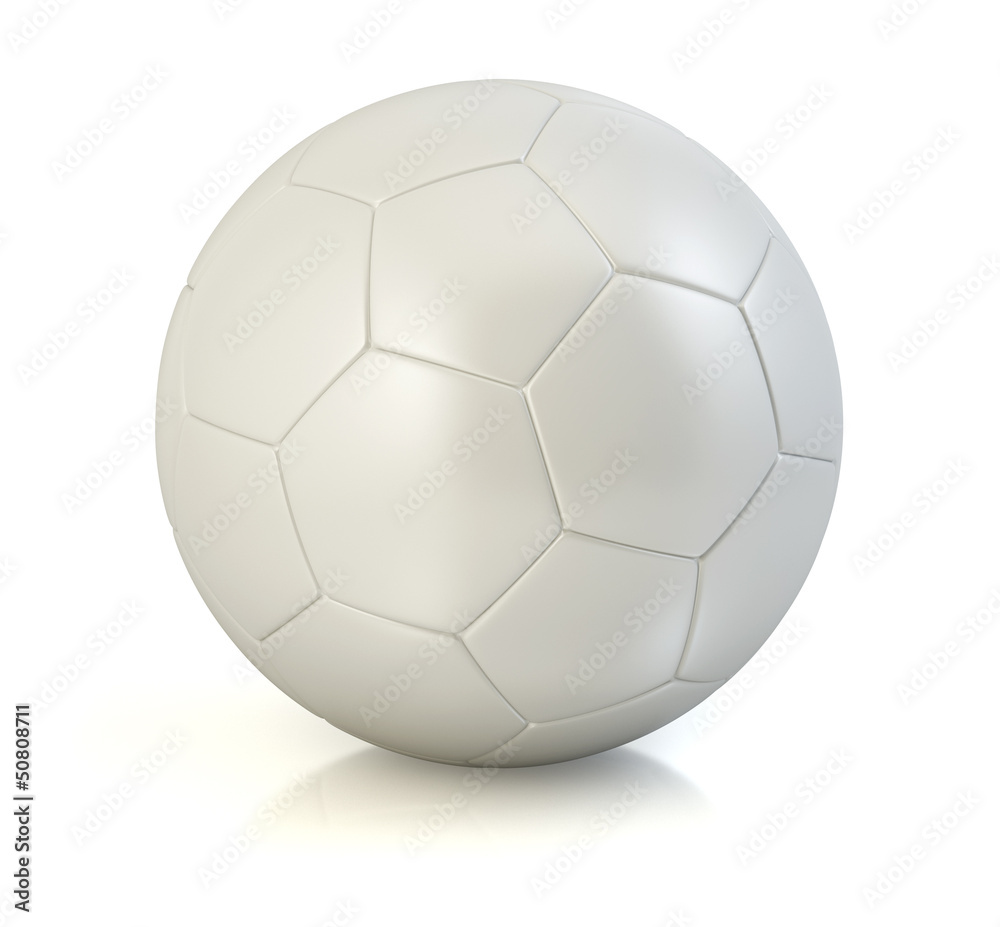 Fototapeta premium White soccer ball on the white background