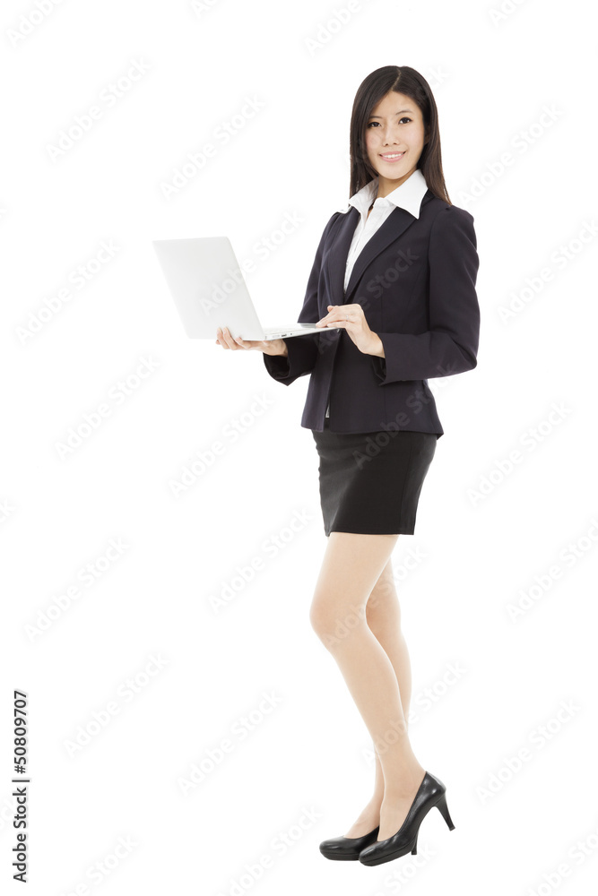 young asian businesswoman holding laptop young asian businesswoman holding laptop