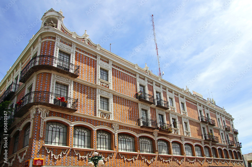 maison coloniale de Puebla