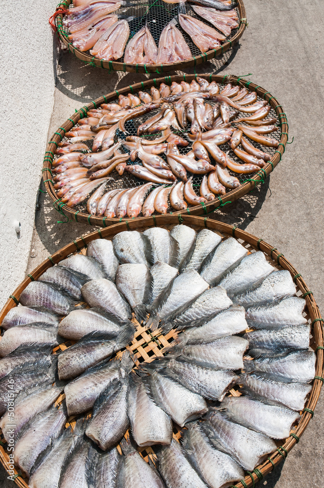 Dried fishs of local food in Thailand Dried fishs of local food in Thailand