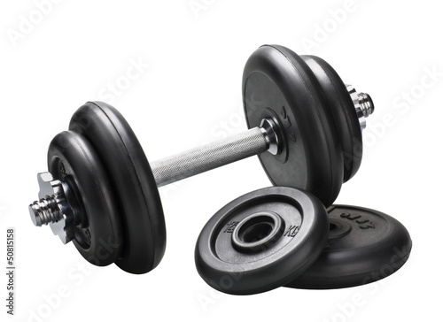 dumbbell and barbell discs