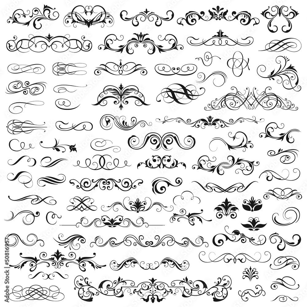 Set of vector graphic elements for design