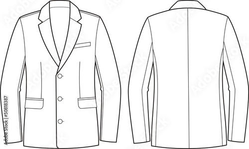 Vector illustration of men's business jacket