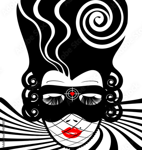 image of an dame in mask-target