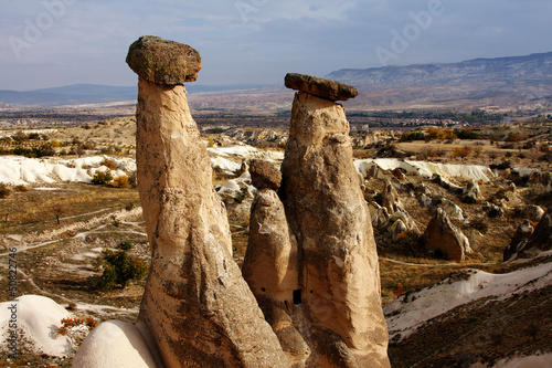Rock formations in Capapdocia, Turkey