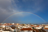 Rainbow over the city of Tavira, Portugal