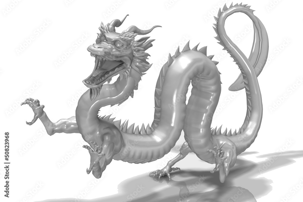 Obraz premium ガラスの龍（威嚇）