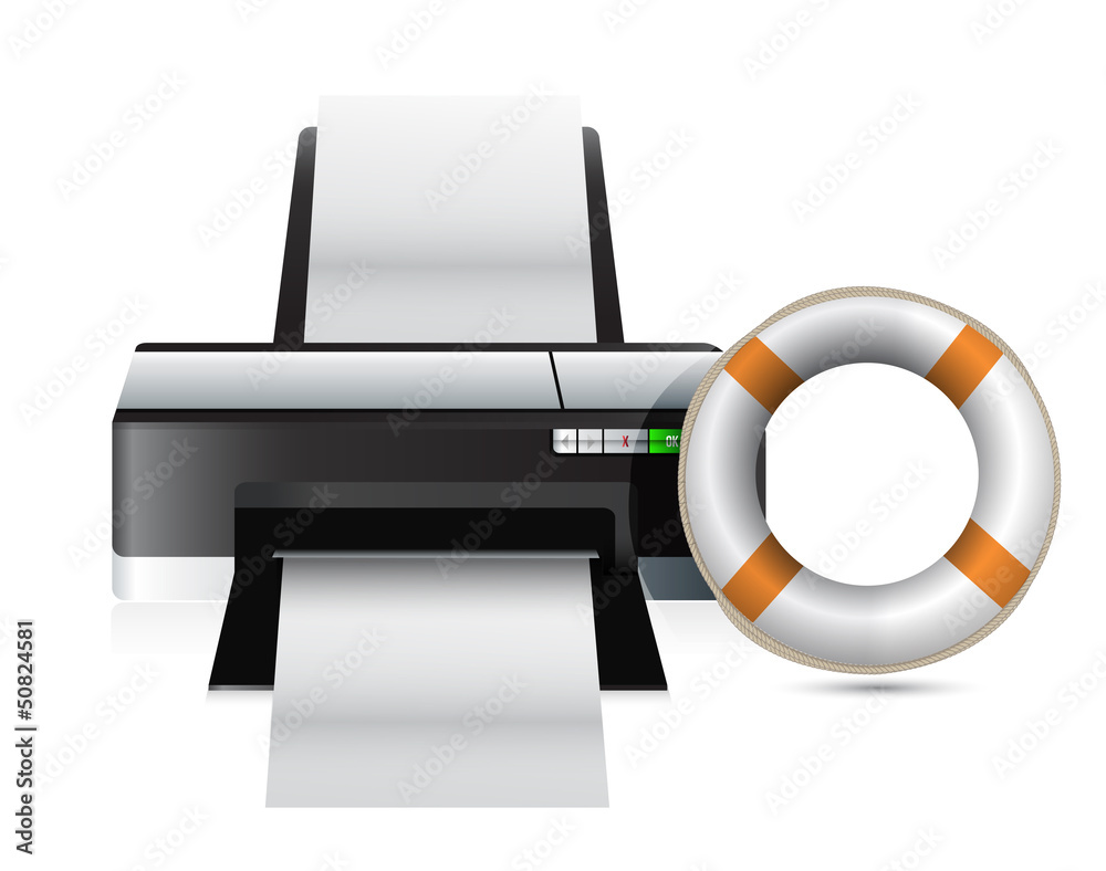 Obraz premium printer sos concept