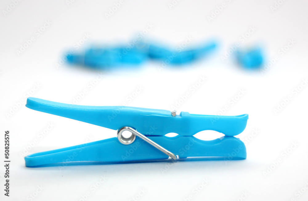 Blue set of Plastic clothes pegs Blue set of Plastic clothes pegs