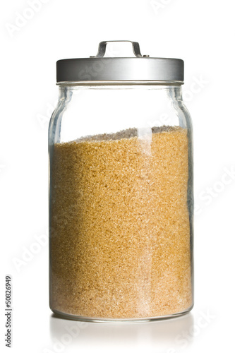 Fotografie brown sugar in jar