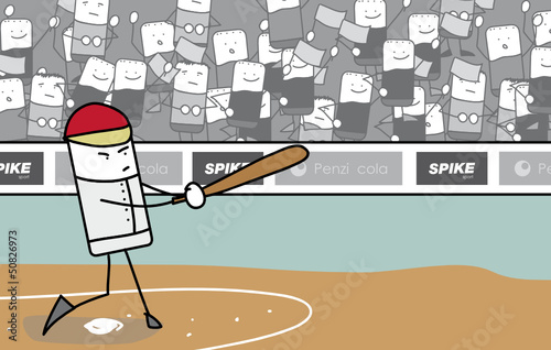Joueur de baseball batteur