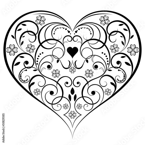 Abstract heart shaped ornament