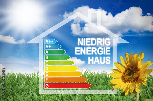 Energieeffizienzklassen mit Niedrigenergiehaus photo