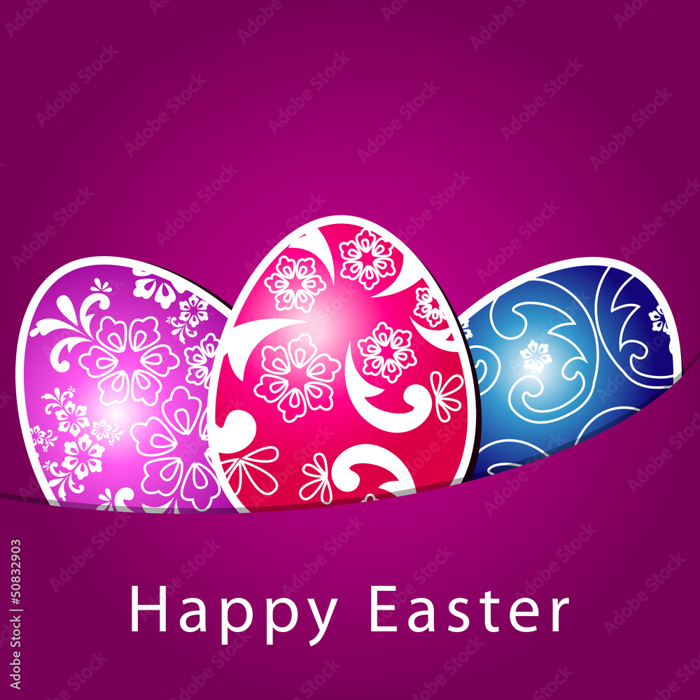 Beautiful Easter eggs illustration Beautiful Easter eggs illustration