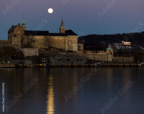 Akershus castle, full moon