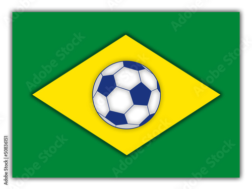 Bandeira do Brasil - Bola de futebol