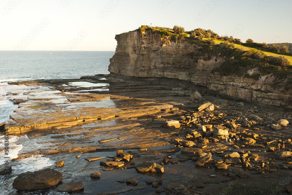 beautiful rocky shore in australia