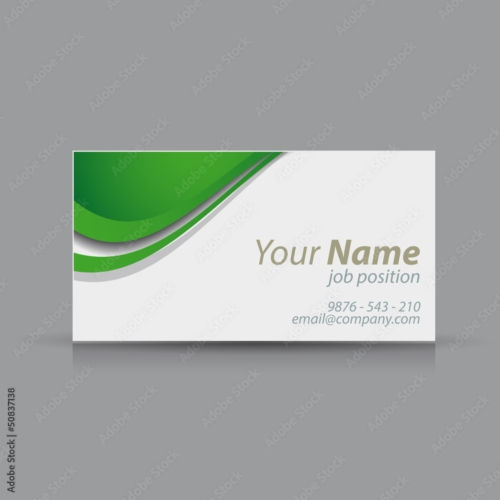 Fototapeta premium Green vector business card