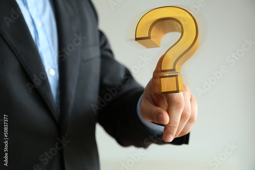 man questionmark gold