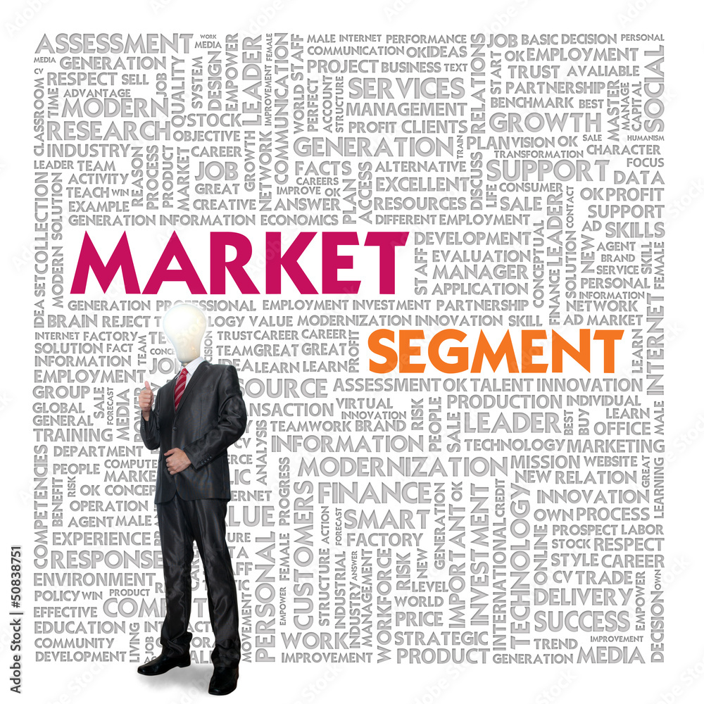Business word cloud for business and finance concept, Market Seg Business word cloud for business and finance concept, Market Seg
