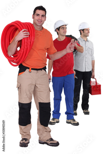 Plumber, electrician and builder
