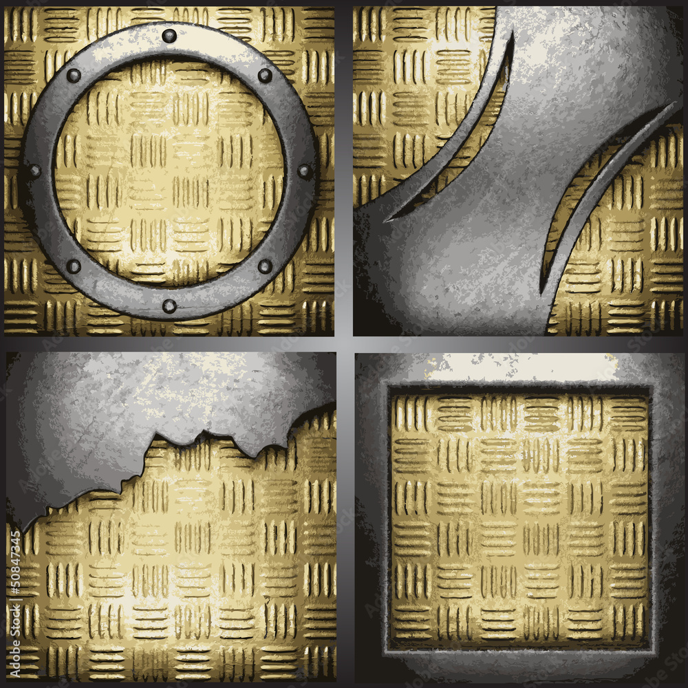 Vector golden background set