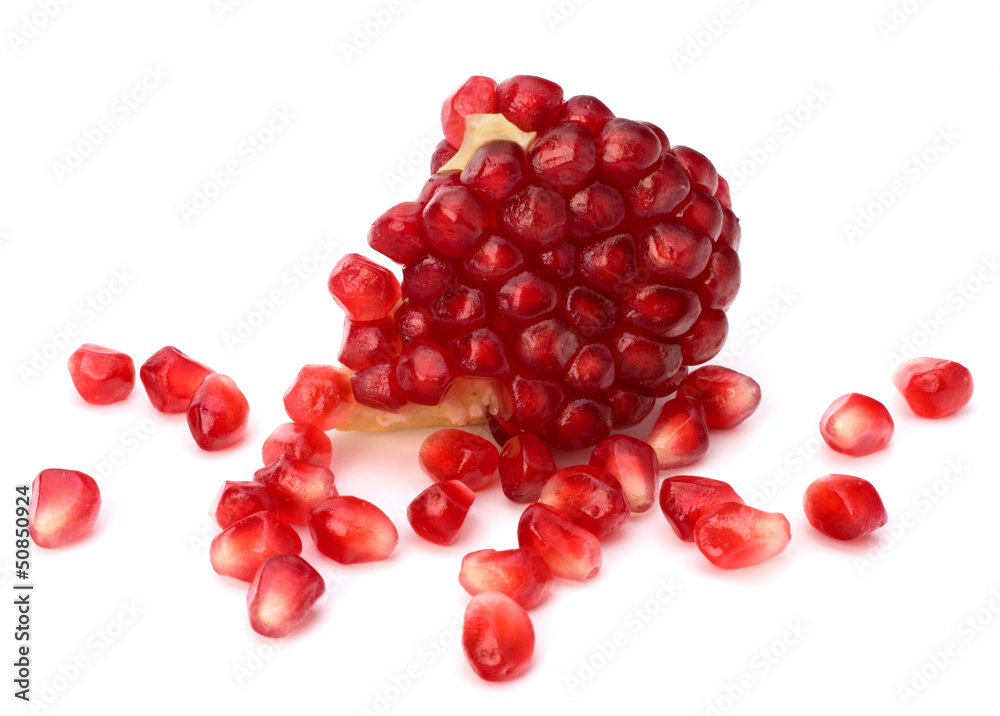 Ripe pomegranate piece Ripe pomegranate piece