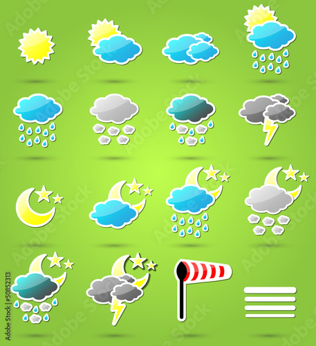 Wetter Symbole Vektor Set
