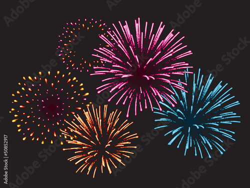 Photo Realistic Vector fireworks