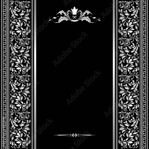 Vintage ornamental frame, baroque style, luxury background, invi
