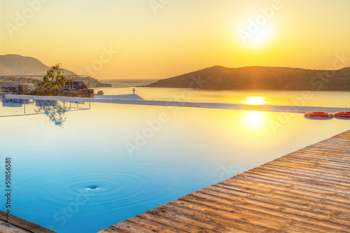 Sunrise over Mirabello Bay on Crete, Greece