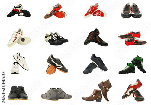 different set of men's shoes