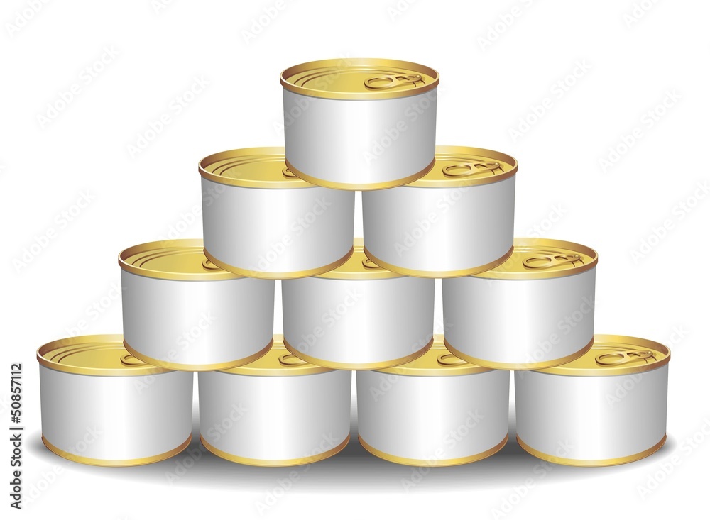 Aluminium Cans Tins-Scatole di Conserva Alluminio-Vector Stock Vector |  Adobe Stock