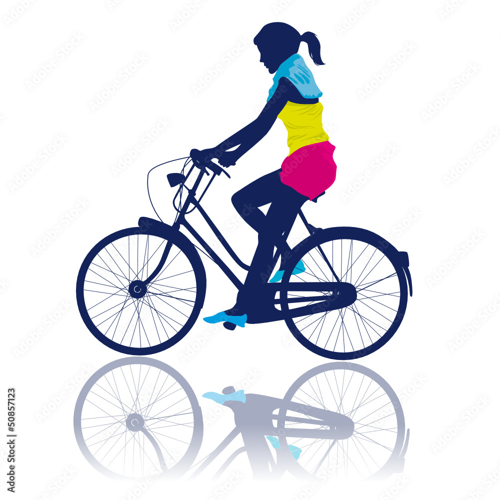 Obraz premium Femme cycliste