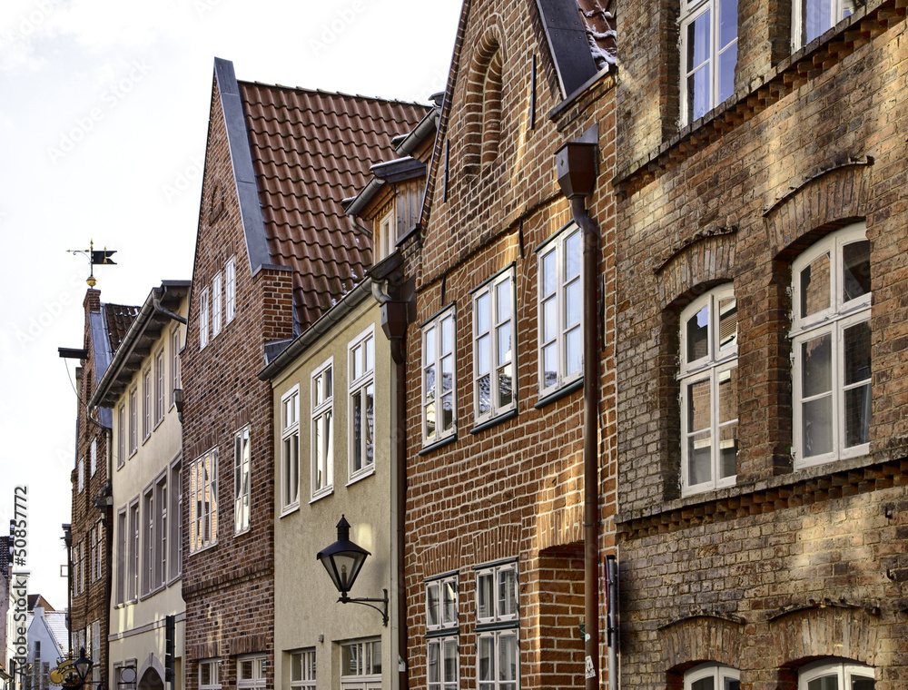 Fassaden in der Altstadt von Lüneburg