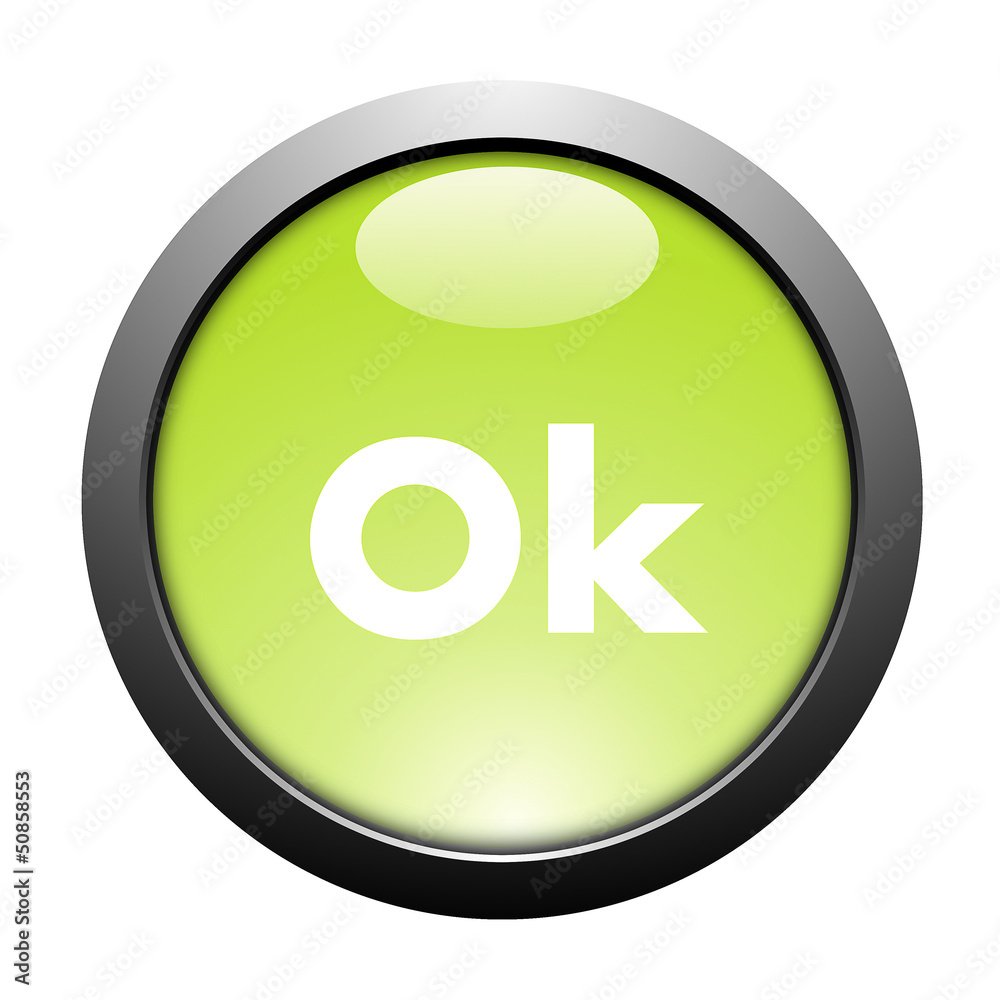 brightly green button on a white background brightly green button on a white background