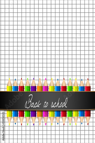 background with pencils  back to school 