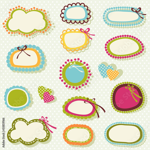 spring colors labels set