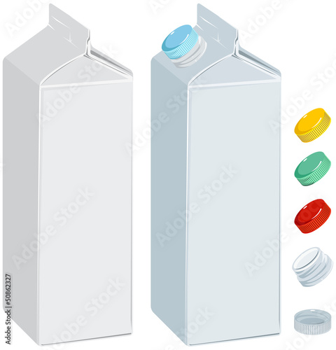 Paper pack for milk or juice