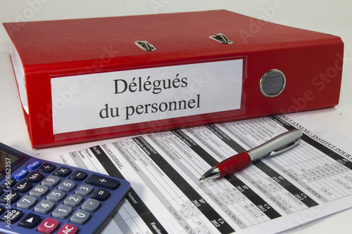 Quadro em tela classeur, délégués du personnel